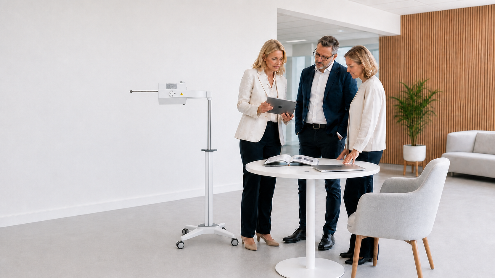 CYP8 system shown in a professional product evaluation setting